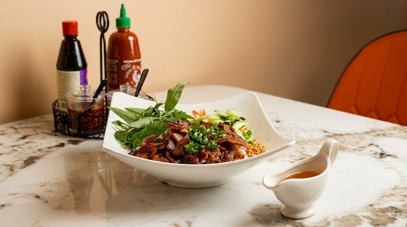 Charbroiled Pork Over Vermicelli