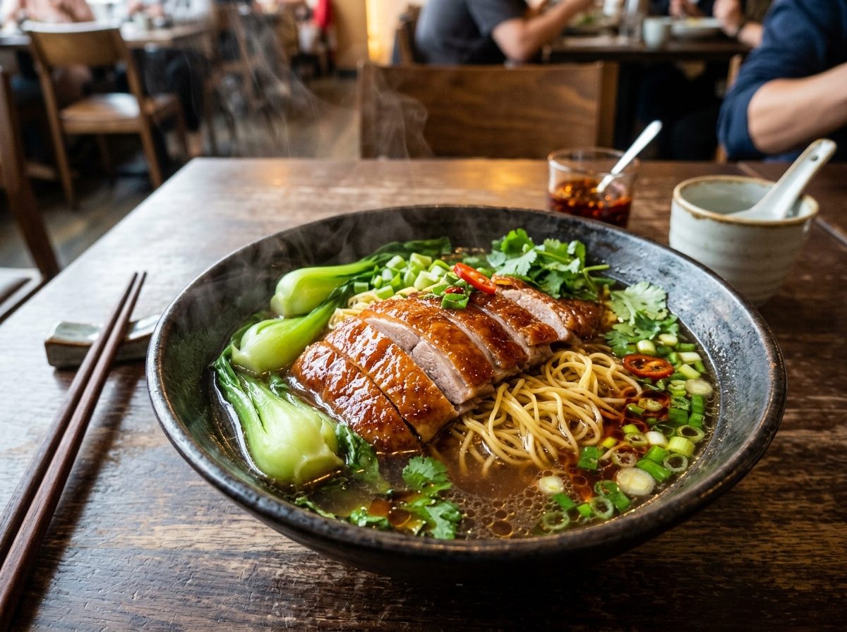Roasted Duck Noodle Soup